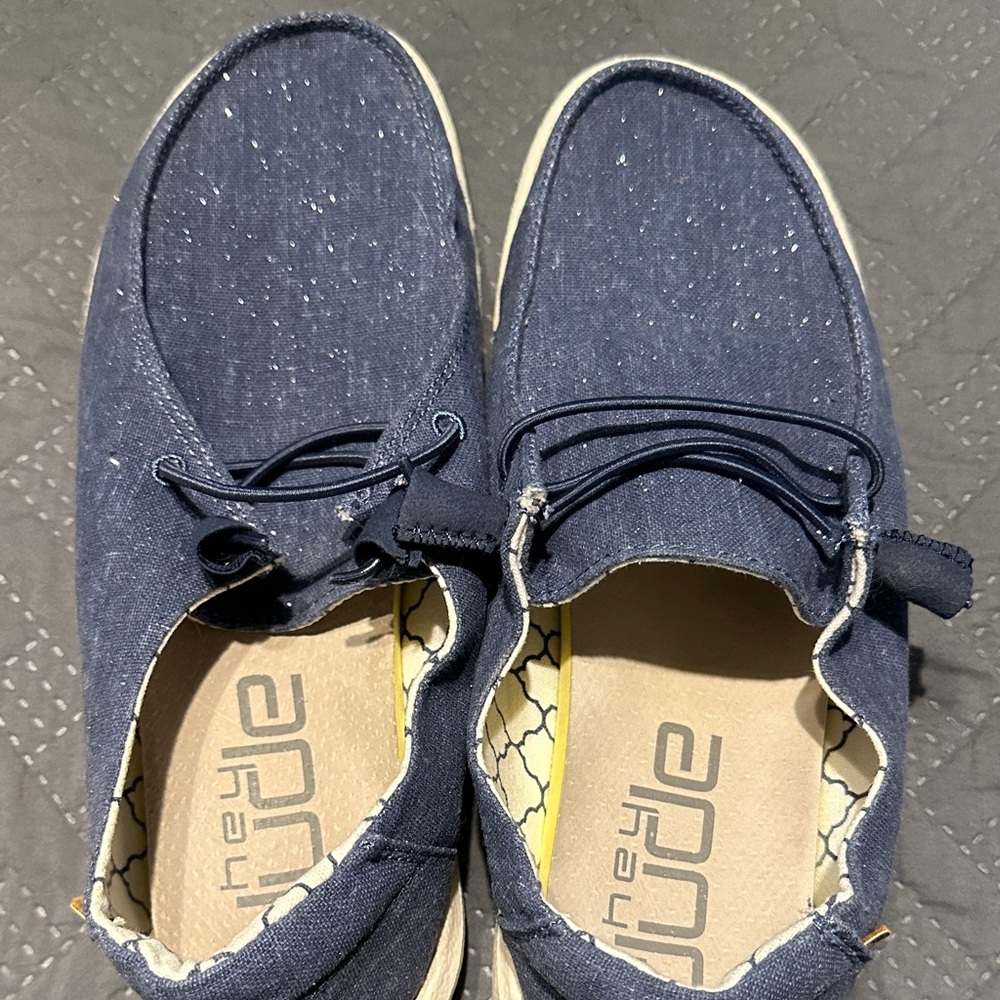 Hey Dude Wendy Navy Speckled Loafers